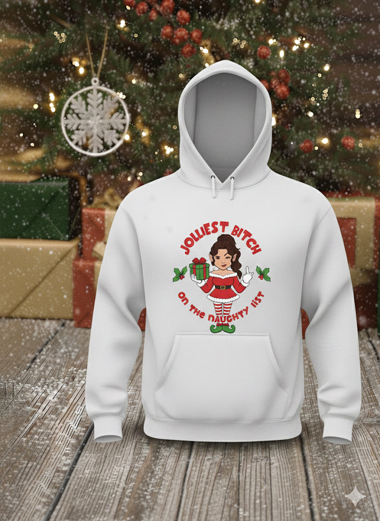 Jolliest Bitch - Christmas Graphic Hoodie