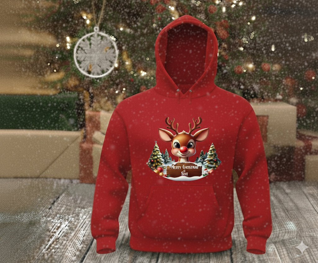 Merry Christmas & Shit - Christmas Graphic Hoodie