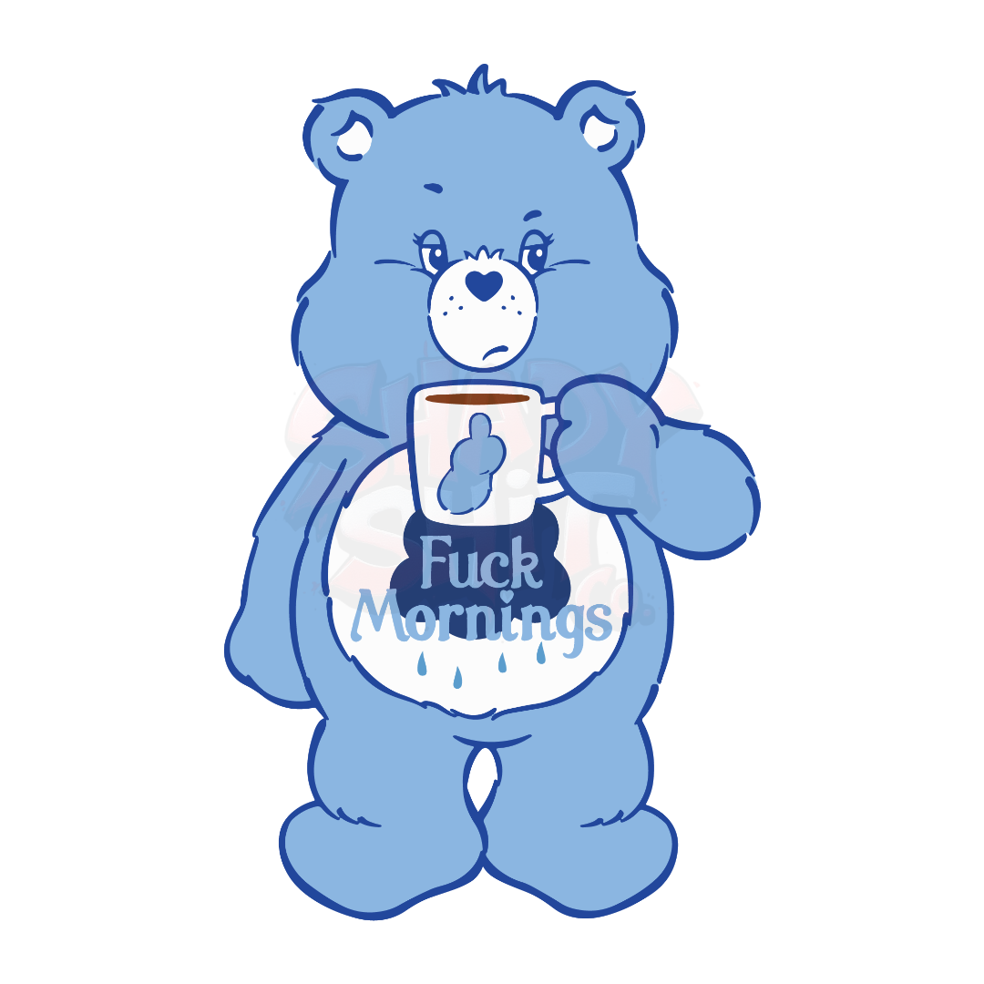 Swear_Bear_Fuck_Mornings_UV_Printed_Sticker