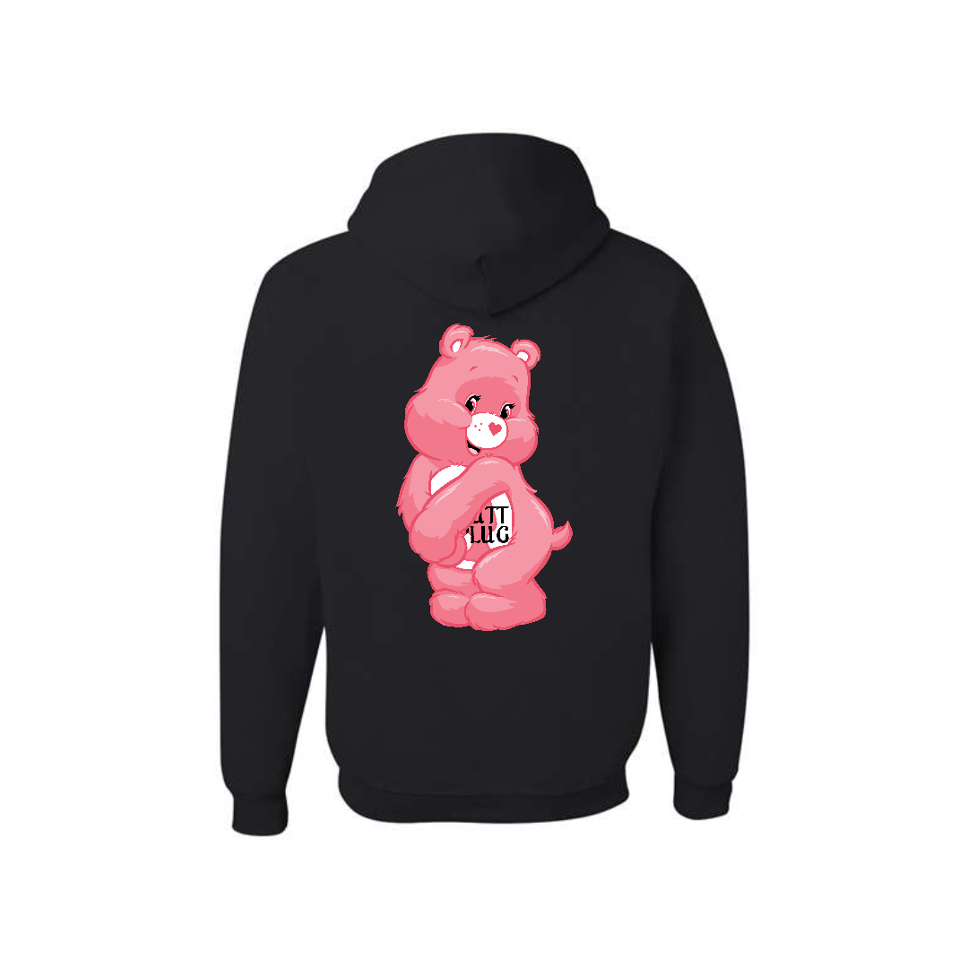 Black Swear Bear Hoodie with "butt plug"