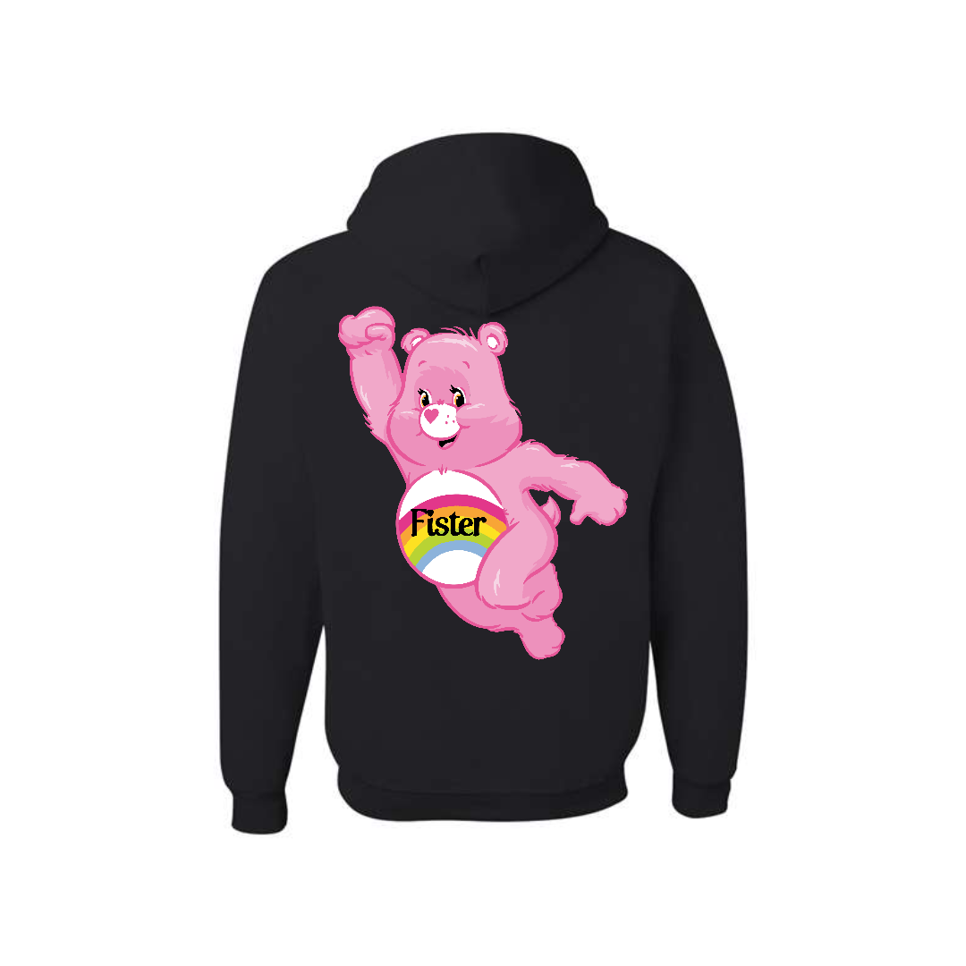 Black Swear Bear Hoodie with "fister"