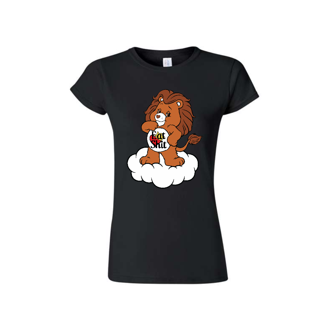 Black Swear Bear T-Shirt with a Swear Bear Eat Shit design